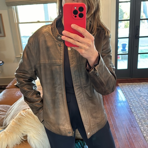 SAROCHI Women's Handmade Oversize Bomber Lambskin Soft Real Leather - Picture 2 of 15